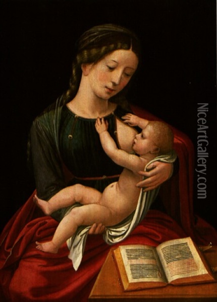 Vierge A L'enfant Oil Painting -  Master of the Female Half Lengths