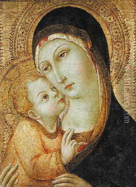 Madonna and Child Oil Painting - Sano Di Pietro