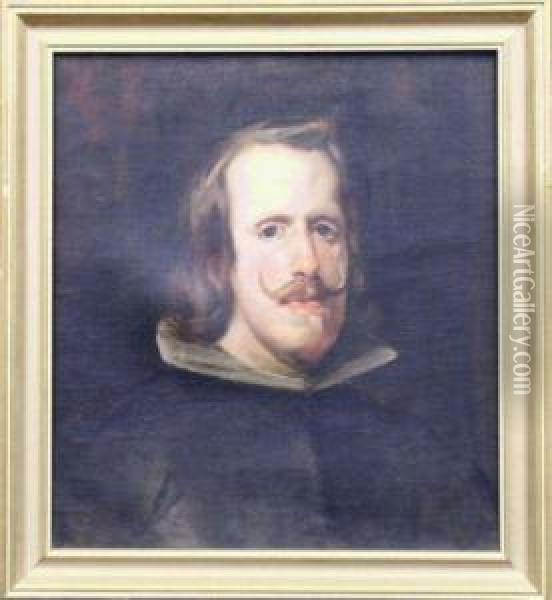 Portrait Of Philip Iv Of Spain Oil Painting - Diego Rodriguez de Silva y Velazquez