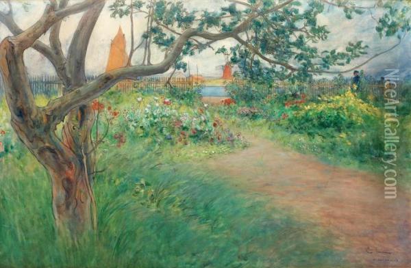 Motif From Marstrand Oil Painting - Carl Larsson