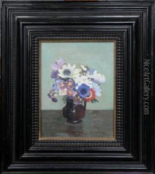 Spring Flowers. Oil Painting - Annie St. John Partridge