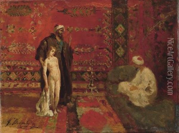 La Presentazione Al Sultano Oil Painting - Ferdinando Brambilla