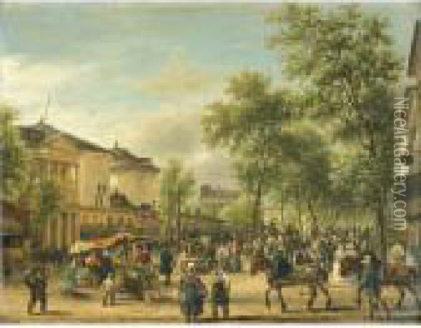 Paris, Le Boulevard Montmartre Oil Painting - Guiseppe Canella