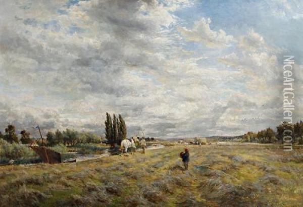 Near Wroxham Oil Painting - Charles James Lewis