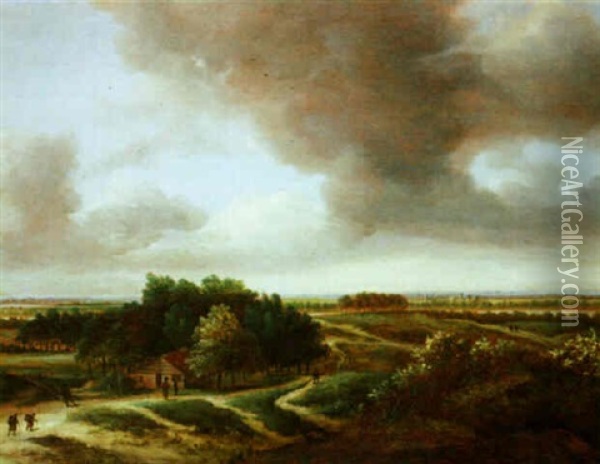 Weite Landschaft Mit Reisenden Oil Painting - Guillam Dubois