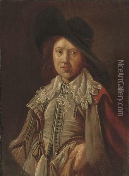 Portrait Of A Gentleman Oil Painting - Jan Miense Molenaer