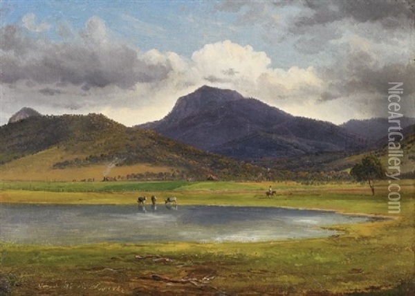 Mount Tambo From The Omeo Station Oil Painting - Eugen von Guerard