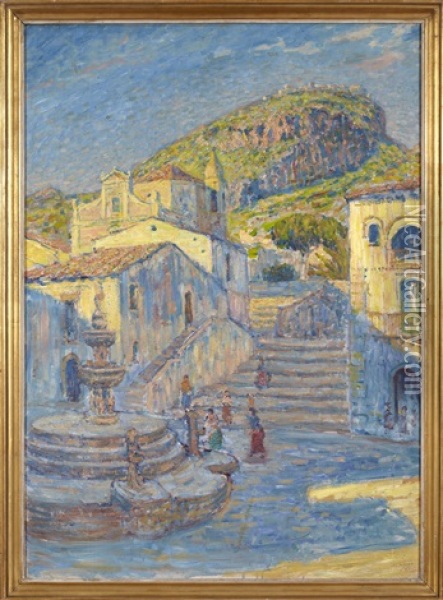 Taormina, Italien Oil Painting - Dick Beer