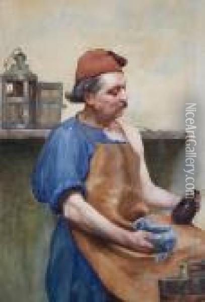 The Bottle Maker Oil Painting - John Wainwright