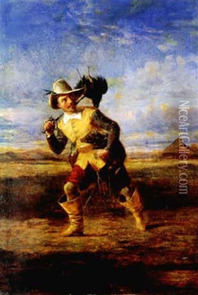 Diebischer Soldat Oil Painting - Theophile Emmanuel Duverger