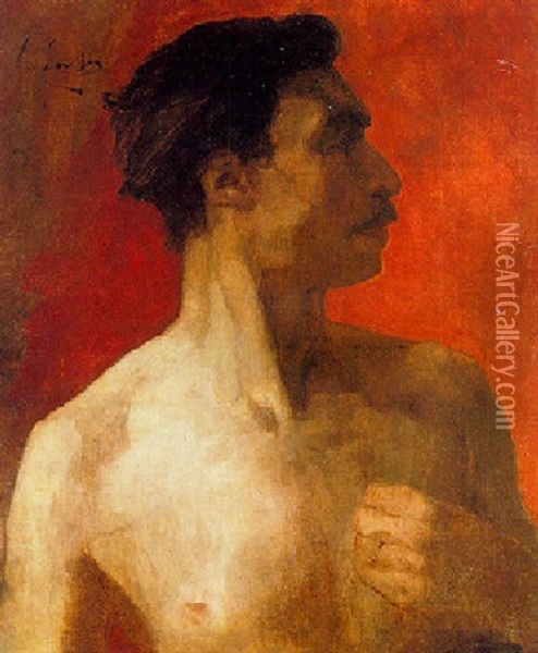 Modele: Buste D'homme Oil Painting - James Ensor