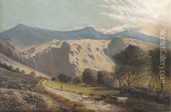 The Highland road Oil Painting - Sidney Richard Percy