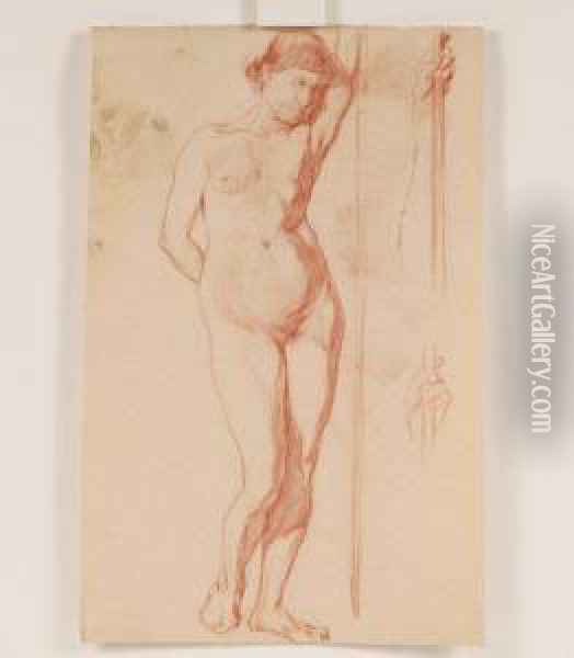 Nude Male And Female Sketches Oil Painting - William Forsyth