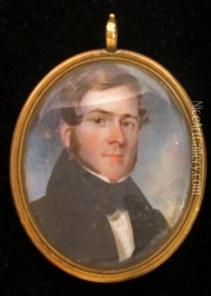 Portrait Of A Young Philadelphia Gentleman Oil Painting - Hugh Bridport