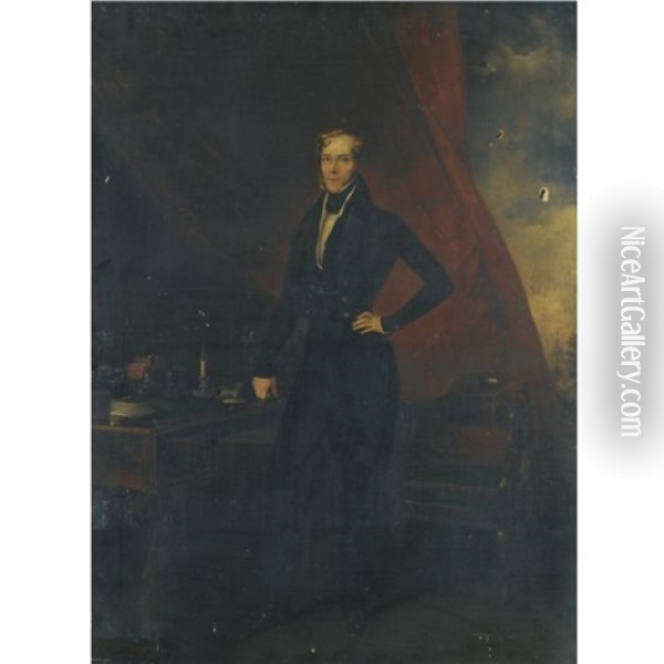 Portrait Of George William Frederick Villiers, 4th Earl Of Clarendon Oil Painting - Federico de Madrazo y Kuntz