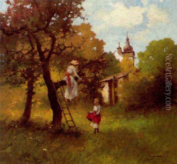 Der Apfelbaum Oil Painting - Antal (Laszlo) Neogrady