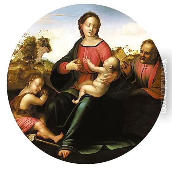 Madonna Del Cardellino Oil Painting - Raphael (Raffaello Sanzio of Urbino)