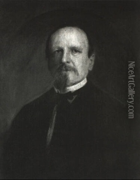 Brustportrat Eines Herrn Oil Painting - Franz Seraph von Lenbach