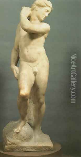 David-Apollo Oil Painting - Michelangelo Buonarroti