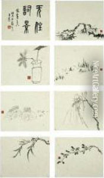 Sketches Of Plants Oil Painting - Yi Ru