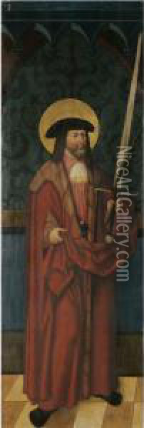 Saint Gordianus Oil Painting - Weckmann Niklaus