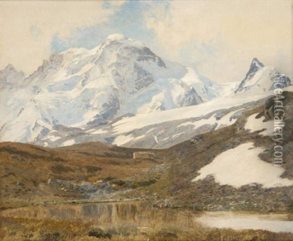 Vue De Zermatt Oil Painting - Janus la Cour