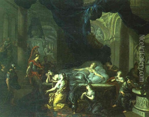 The Death Of Cleopatra Oil Painting - Gerard de Lairesse