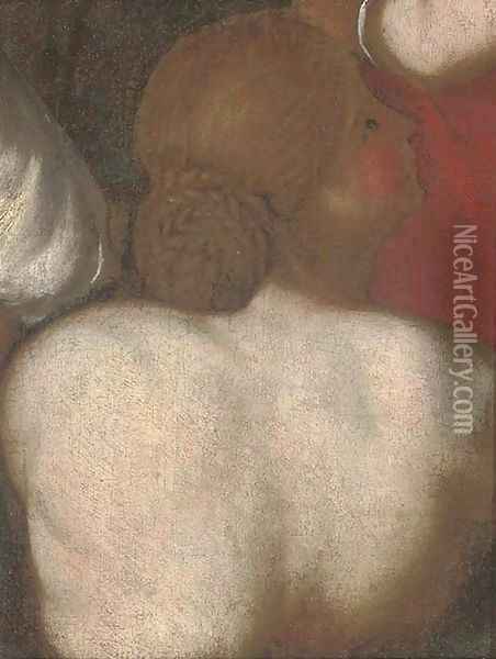 The back of a lady a fragment Oil Painting - Sir Peter Paul Rubens