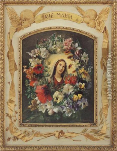 Ave Maria Oil Painting - Pietro Bouvier