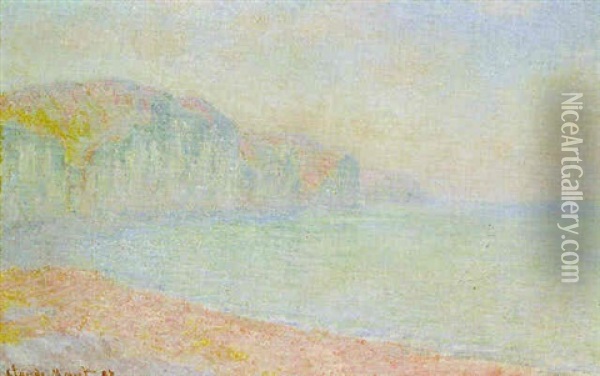 Falaises De Pourville, Le Matin Oil Painting - Claude Monet