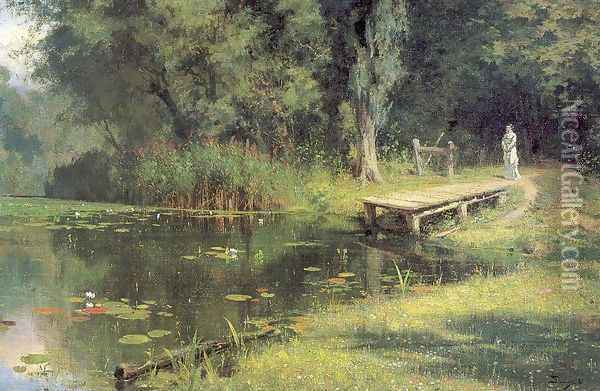 Overgrown Pond 1880 Oil Painting - Vasily Polenov