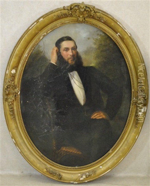 Portrait De Paul Van Brabant Oil Painting - Charles Joseph Ernest Delalleau