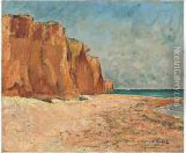 Roda Falaiser (red Cliffs Oil Painting - Carl Fredrik Hill