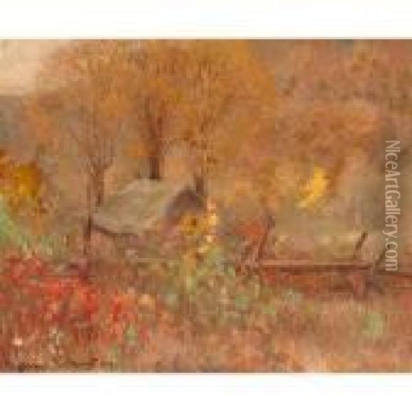 Fall Of The Leaf Oil Painting - Franz Hans Johnston