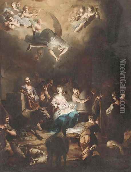 The Adoration of the Shepherds Oil Painting - Stefano Maria Legnani