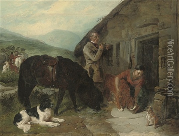 Before The Shoot Oil Painting - George William Horlor