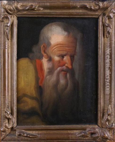 Portrait D'homme De Profil Oil Painting - Christian Wilhelm Ernst Dietrich