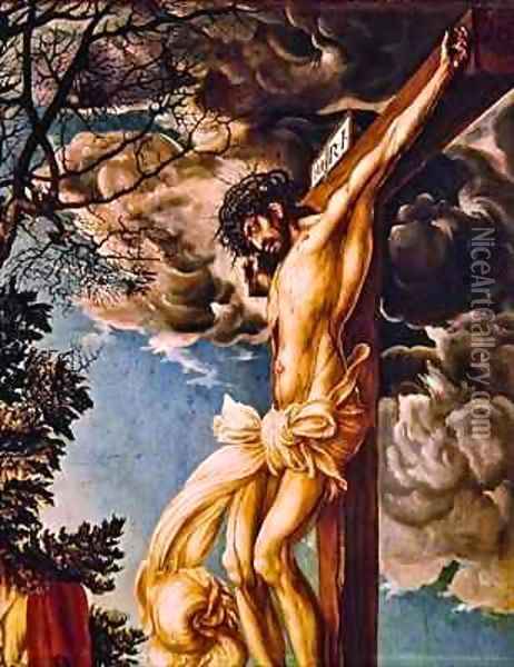 Detail of The Crucifixion Oil Painting - Lucas The Elder Cranach