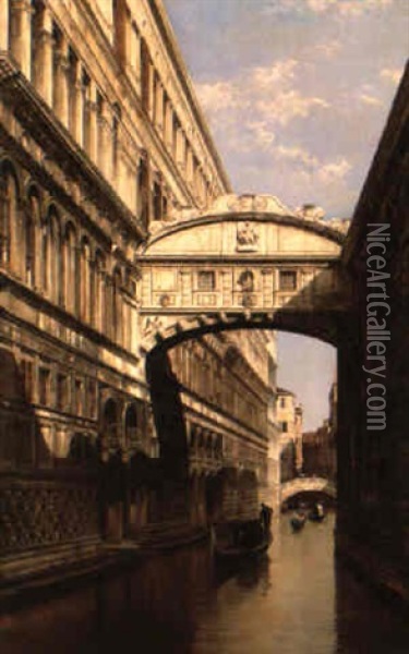 Il Ponte Dei Sospiri Oil Painting - Antonietta Brandeis