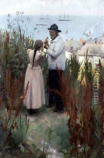 Across the Harbour, 1892 Oil Painting - Frank Wright Bourdillon