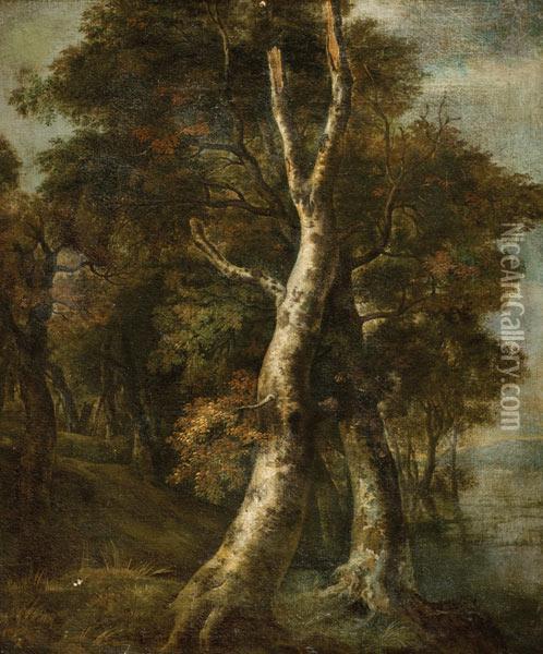 Bosque Oil Painting - Jacob Van Ruisdael