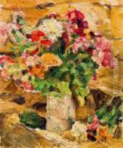 Blumenbouquet In Vase Oil Painting - Lovis (Franz Heinrich Louis) Corinth
