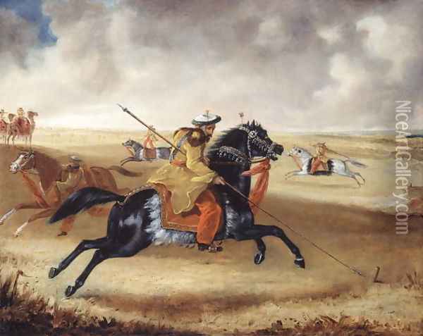 Skinners Horse at Exercise Oil Painting - Joshua Reynolds Gwatkin