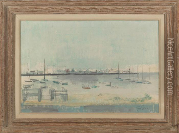 View From The Dock Oil Painting - Joe L. Jones