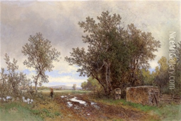 Landschaft Oil Painting - Eduard Peithner Ritter von Lichtenfels