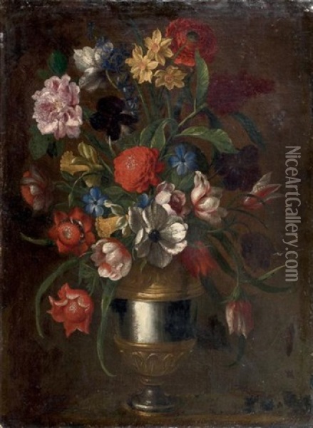 Bouquet De Fleurs Dans Un Vase Oil Painting - Pier Francesco Cittadini