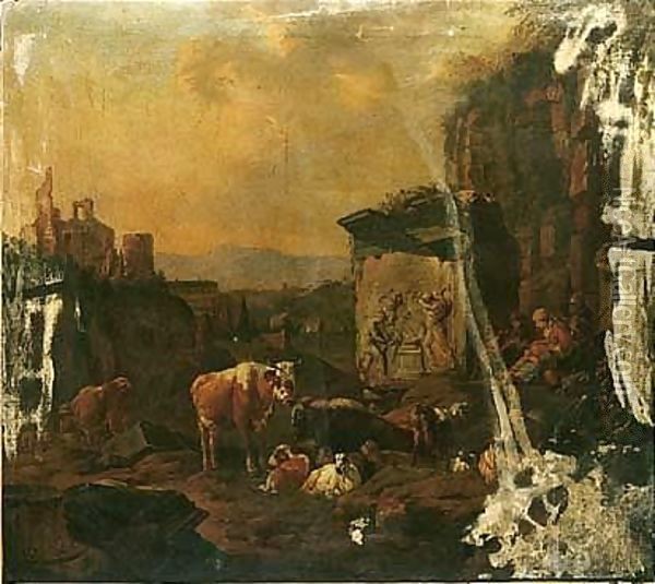 Frankfurt-am-main 2 Oil Painting - Johann Heinrich Roos