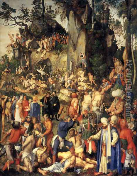 Matyrdom Of The Ten Thousand Oil Painting - Albrecht Durer