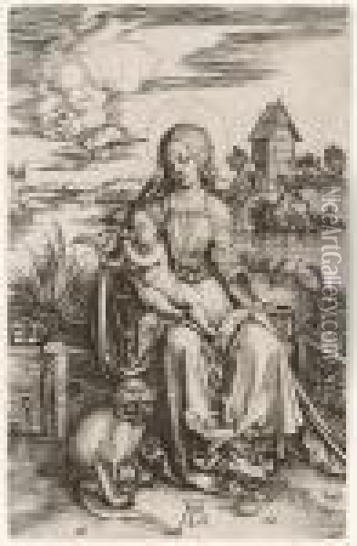 The Virgin And Child With A Monkey Oil Painting - Albrecht Durer