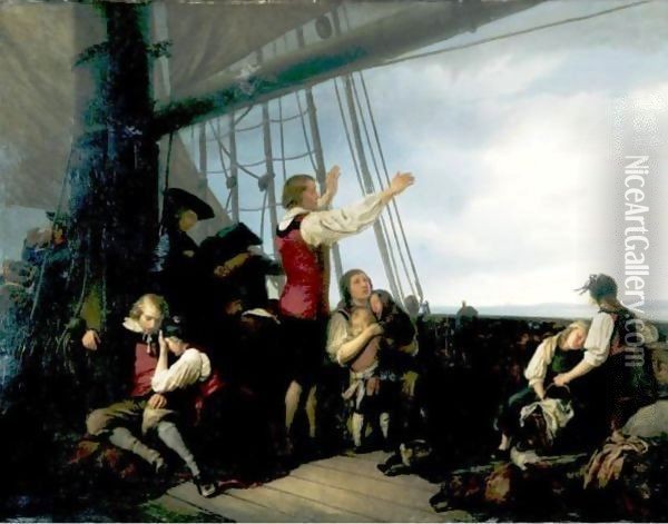 Abschied Von Der Heimat Oil Painting - Wilhelm Koller